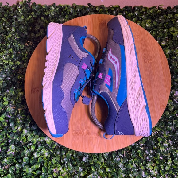 🔥 SAUCONY WIND SHIELD 3.0 BLUE ATHLETIC RUNNING SHOE KIDS 6.5 WOMENS 8 SK167279 - Picture 5 of 9